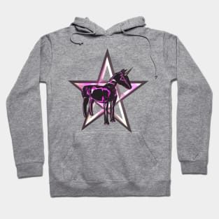 Heavy metal pink unicorn pony Hoodie